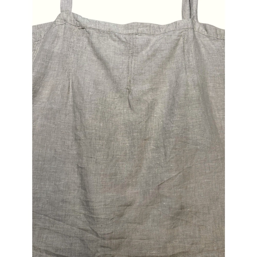 J.Crew Womens Coastal Linen Pintuck Sleeveless Cami Top Beige 3X Summer Boho - Picture 4 of 10